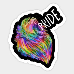 Sparkling Pride Rainbow Lion Sticker